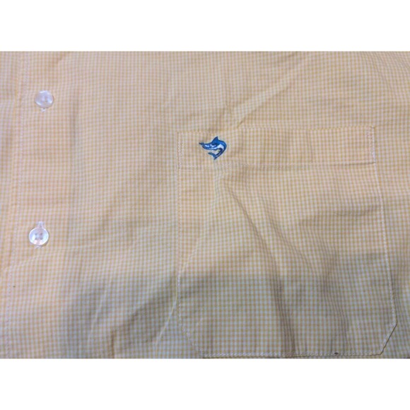 Biscayne Bay Men's Big & Tall Long Sleeve Checkered Yellow Fishing Shirt 2XLT - Picture 4 of 8